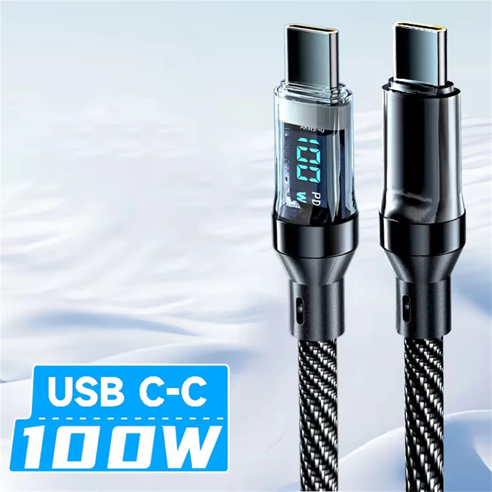 Câble USB Type-C 120W Charge Rapide LED | Compatible Huawei Oppo