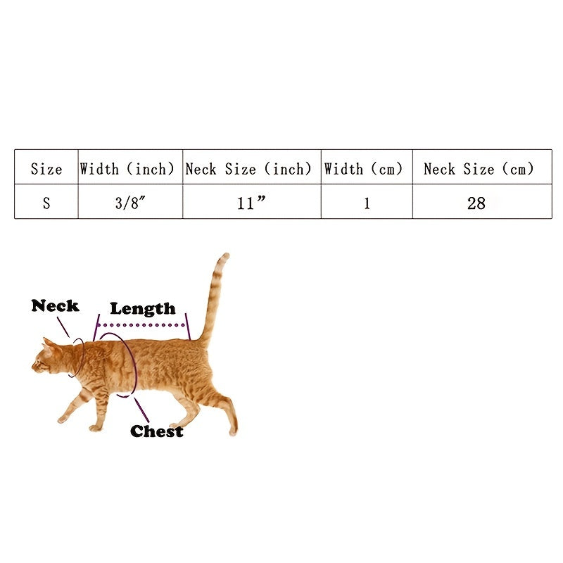 Collier Souple Réglable avec Clochette pour Petits Chiens, Chatons et Chats Adultes