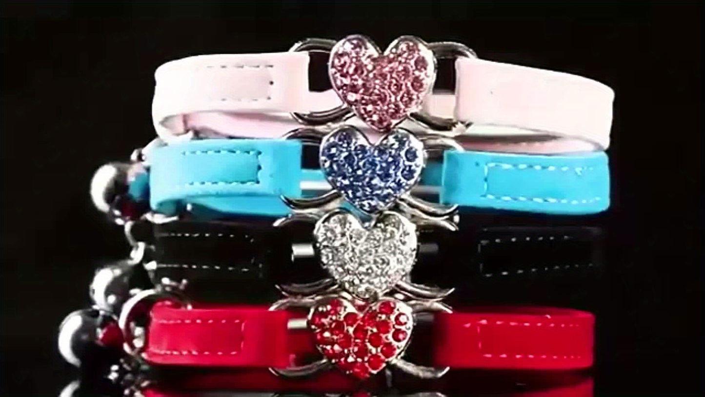 Collier Souple Réglable avec Clochette pour Petits Chiens, Chatons et Chats Adultes