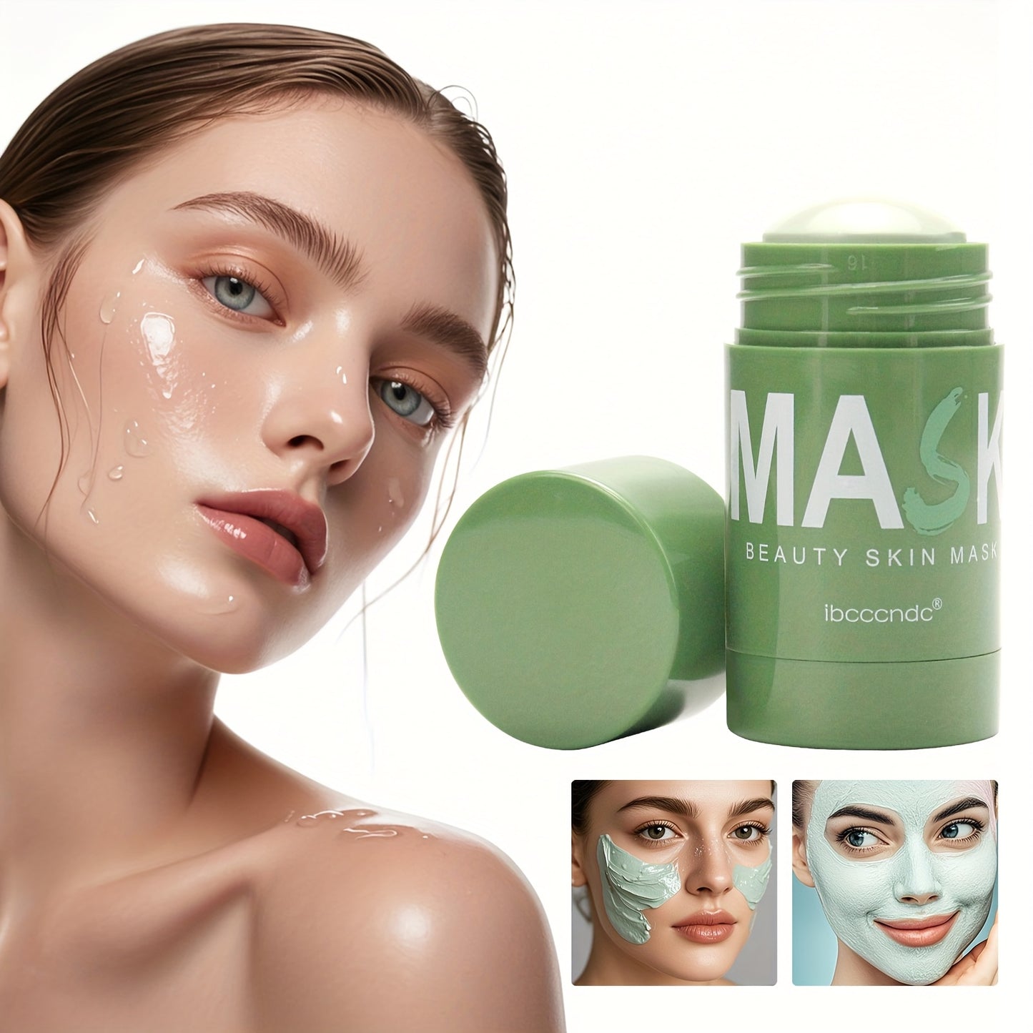 Masque solide au thé vert en bâton | Hypoallergénique | Nettoyant | Hydratant