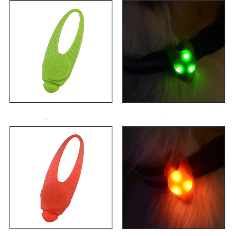 Collier pendentif de sécurité nocturne avec lumière LED anti perte pour chiens et chats