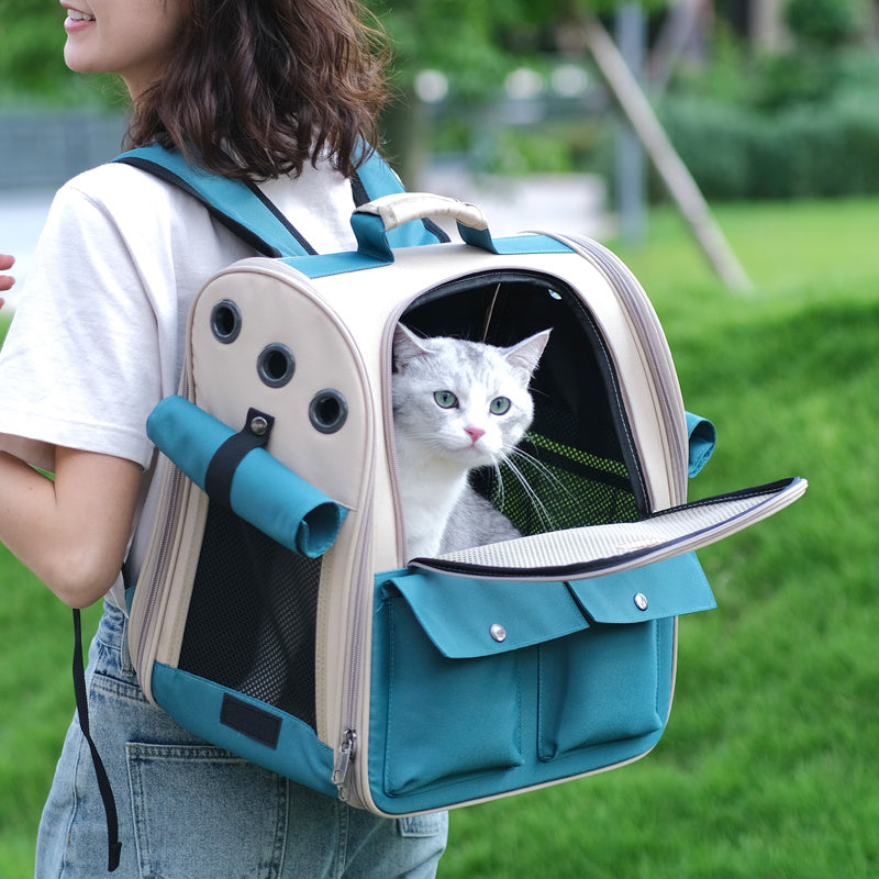 Sac à bandoulière portable de grande capacité pour chat et animal de compagnie