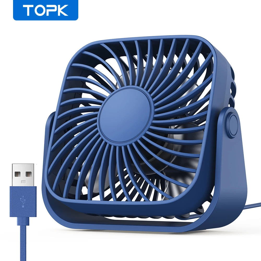 Mini Ventilateur Portable USB | 3 Vitesses | 360° Réglage