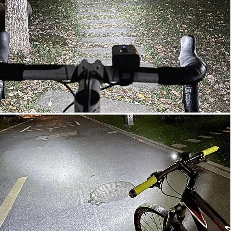 Éclairage Vélo LED Avant Rechargeable Type-C - Phare VTT Route Installation Facile