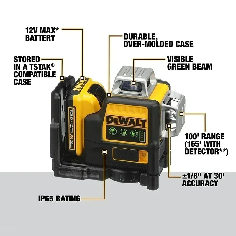 Niveau Laser Dewalt DW089LG 12 Lignes 360° - Batterie Lithium 12V