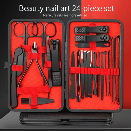 Ensemble d'Outils de Beauté Manucure Pédicure | Coupe-Ongles | Kit Soins Ongles Complet | Outils Professionnels
