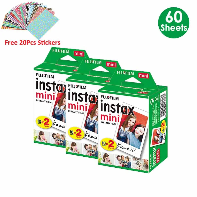 Film Fujifilm Instax Mini - Blanc 10, 20, 40, 60, 80, 100 feuilles