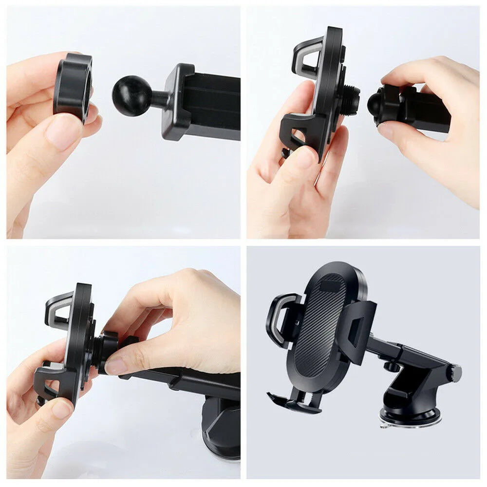 Support Téléphone Voiture 360° Universel - Bras Rétractable Ventouse iPhone Samsung