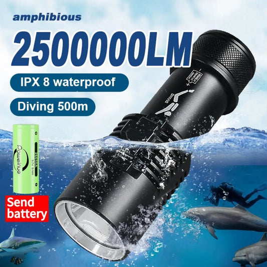 Lampe de poche de plongée XHP70 - Éclairage submersible puissant