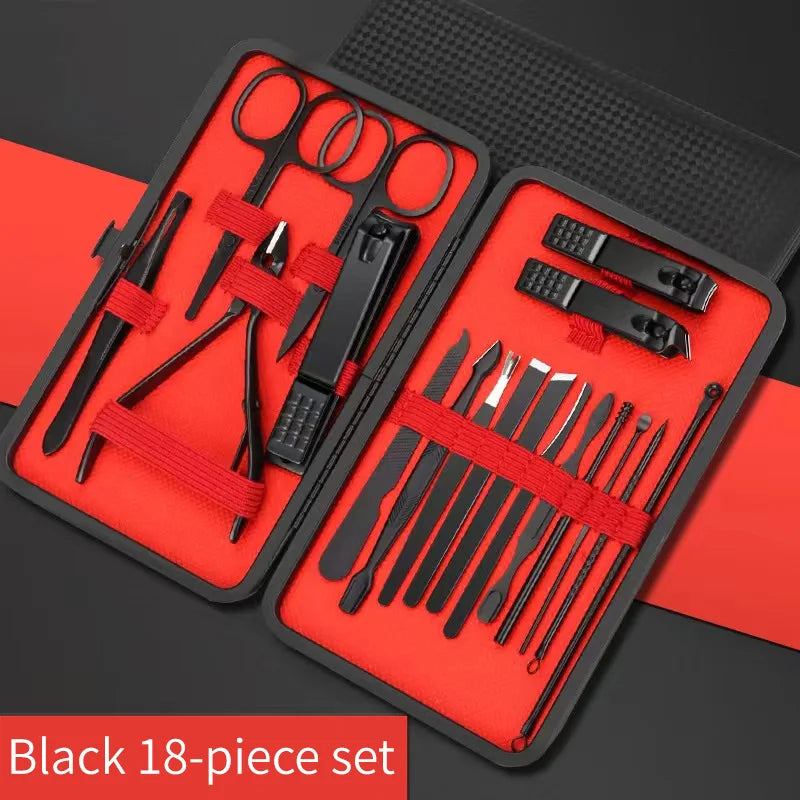 Ensemble d'Outils de Beauté Manucure Pédicure | Coupe-Ongles | Kit Soins Ongles Complet | Outils Professionnels