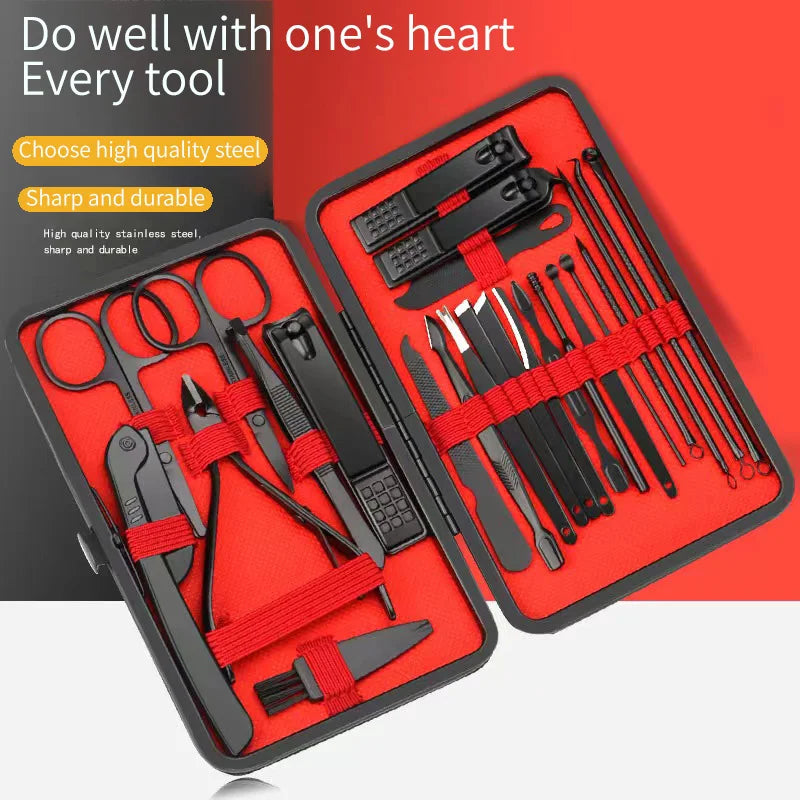 Ensemble d'Outils de Beauté Manucure Pédicure | Coupe-Ongles | Kit Soins Ongles Complet | Outils Professionnels