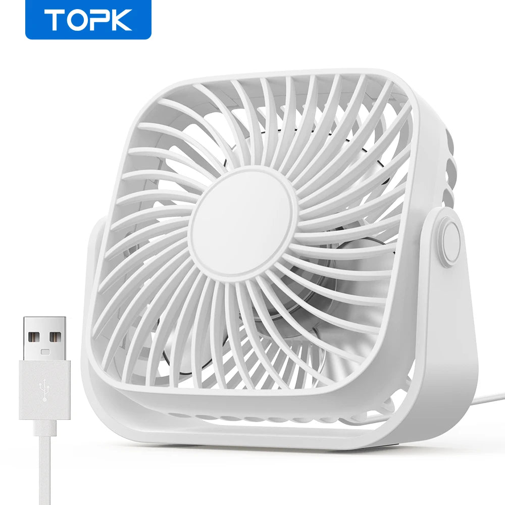 Mini Ventilateur Portable USB | 3 Vitesses | 360° Réglage