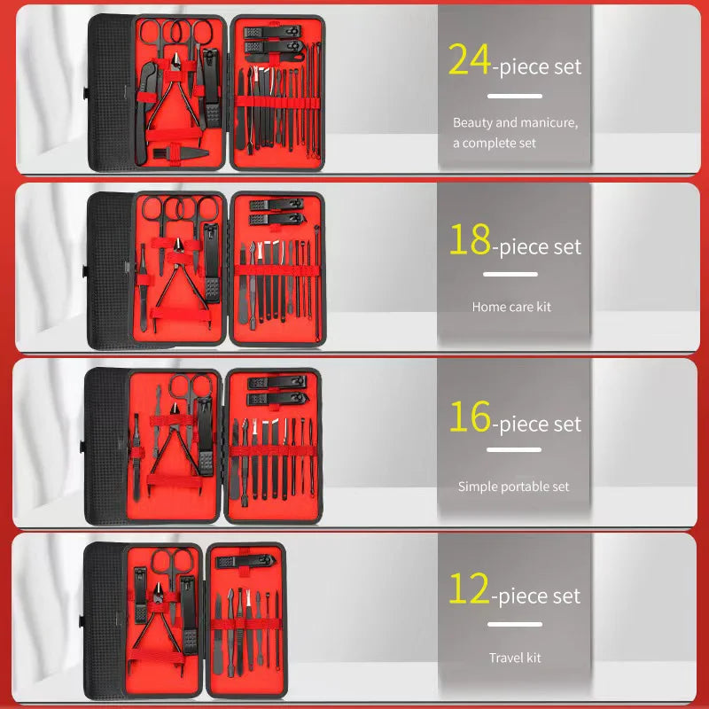 Ensemble d'Outils de Beauté Manucure Pédicure | Coupe-Ongles | Kit Soins Ongles Complet | Outils Professionnels