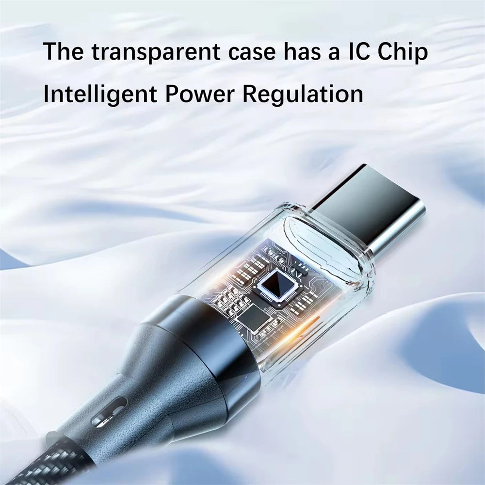 Câble USB Type-C 120W Charge Rapide LED | Compatible Huawei Oppo