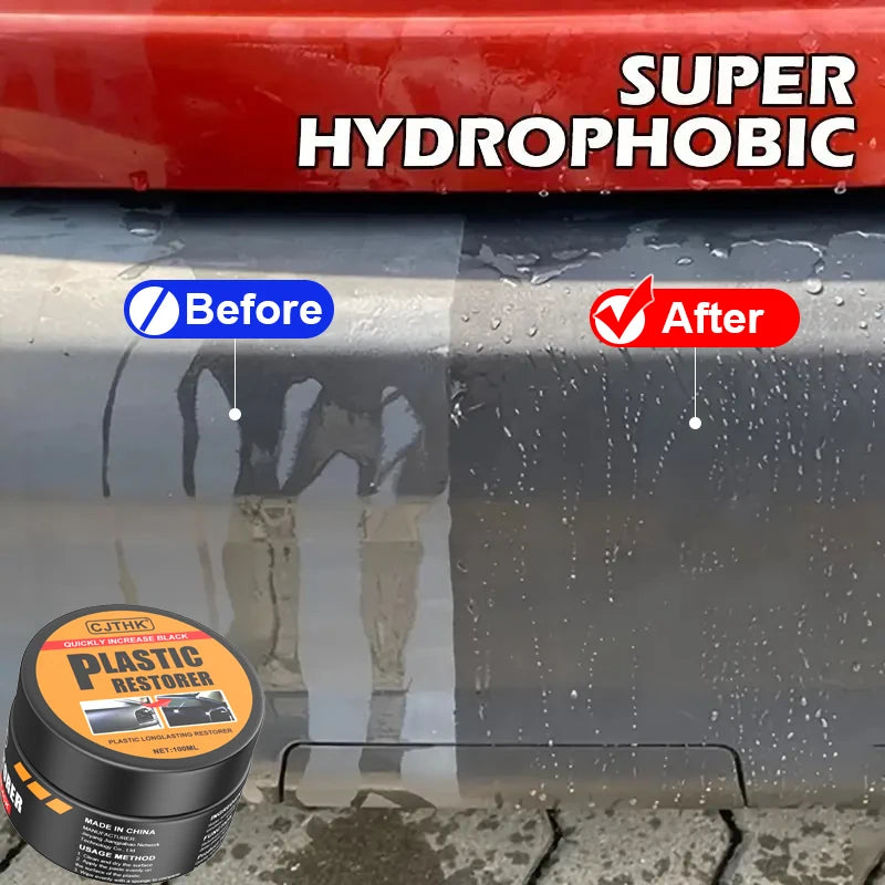 Restaurateur Plastique Voiture | Retour au Noir Brillant | Cire Intérieur Cuir Panneau | Agent Rénovation Auto