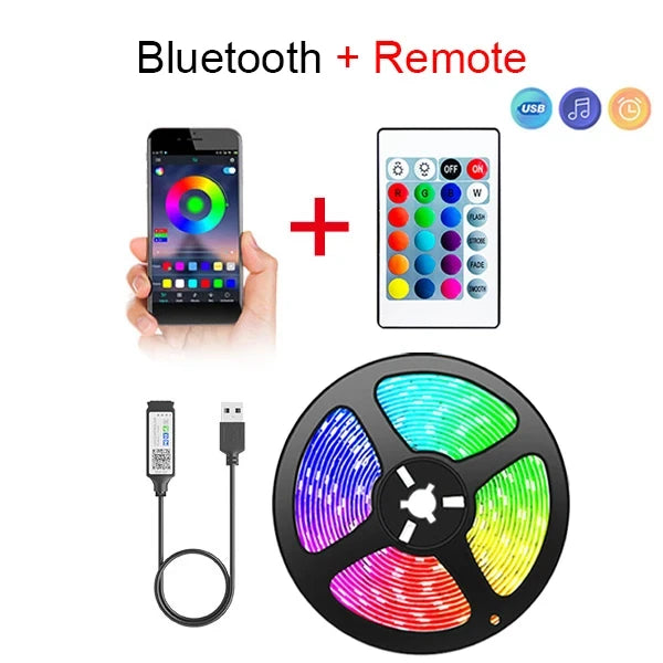 Bande LED Bluetooth SMD 5050 - Ruban Lumineux Connecté Smartphone