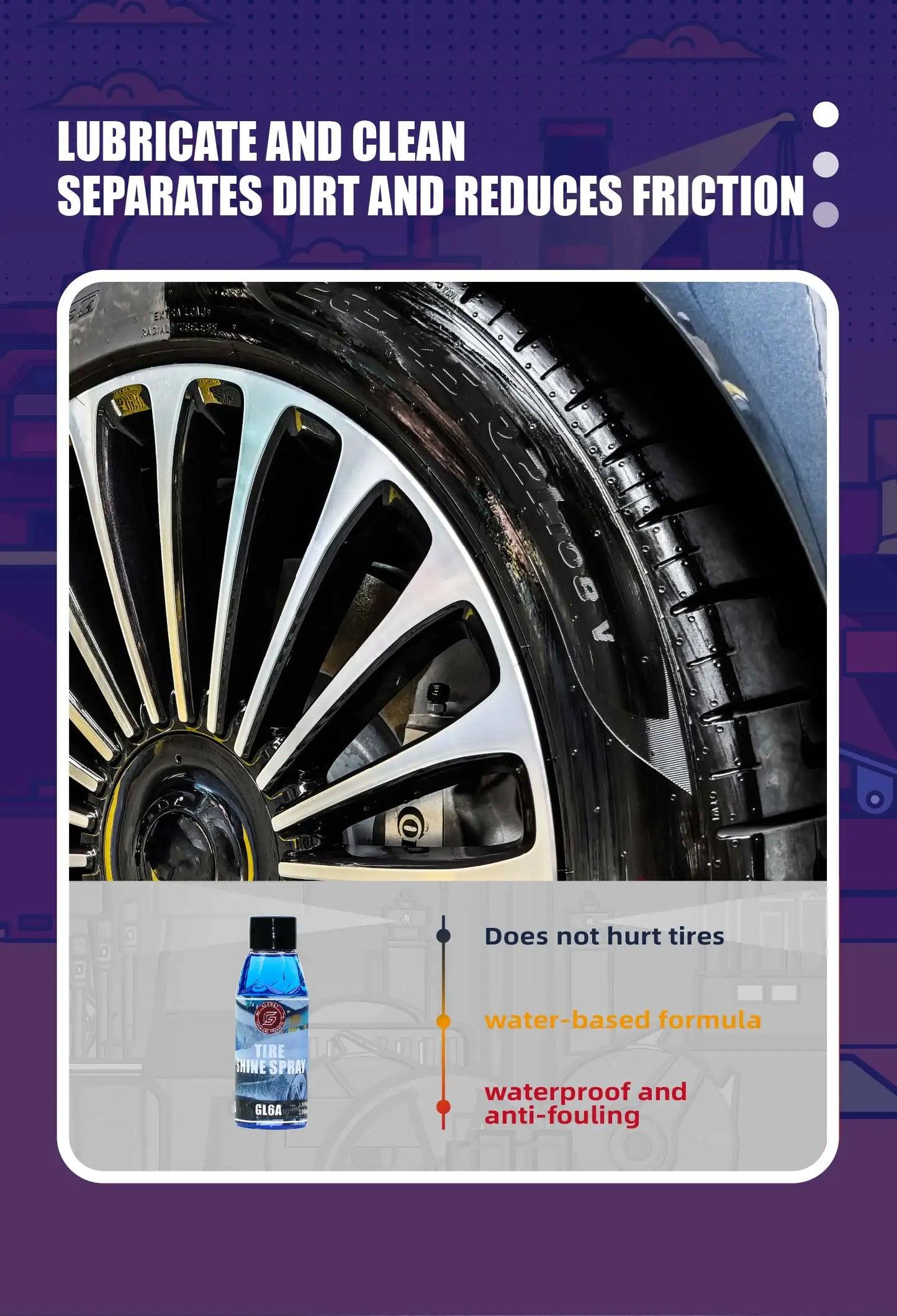 Glenby Support Spécialement Formulé | Brillance Mode | Spray Rapide Noir | Soin Corporel