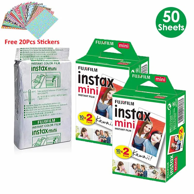 Film Fujifilm Instax Mini - Blanc 10, 20, 40, 60, 80, 100 feuilles