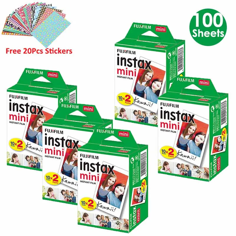 Film Fujifilm Instax Mini - Blanc 10, 20, 40, 60, 80, 100 feuilles