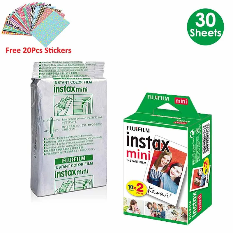 Film Fujifilm Instax Mini - Blanc 10, 20, 40, 60, 80, 100 feuilles