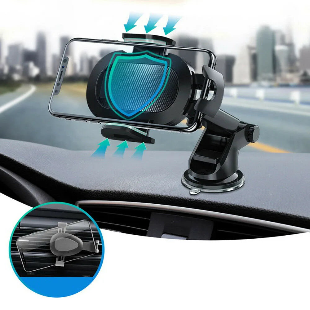 Support Téléphone Voiture 360° Universel - Bras Rétractable Ventouse iPhone Samsung