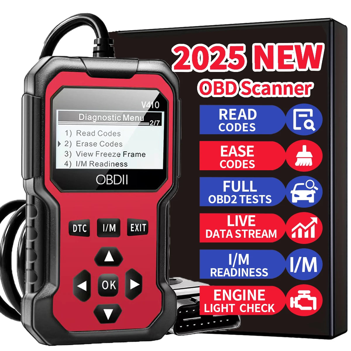 Scanner Diagnostic OBD2 Auto - Lecteur Code Défaut Moteur Voiture depuis 1996