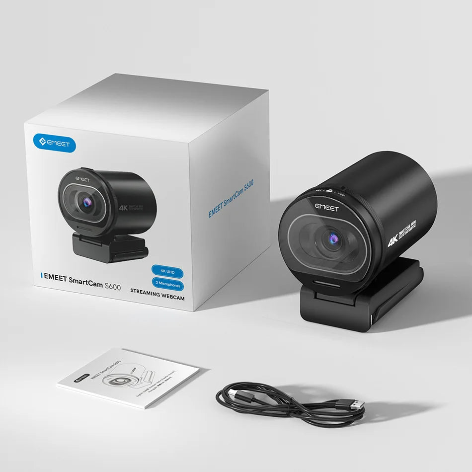 Webcam 4K S600 eMeet | Caméra USB Autofocus Microphone