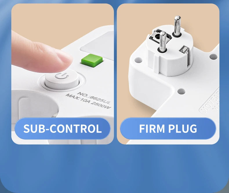 Prise UE 5 prises avec/sans Ports USB