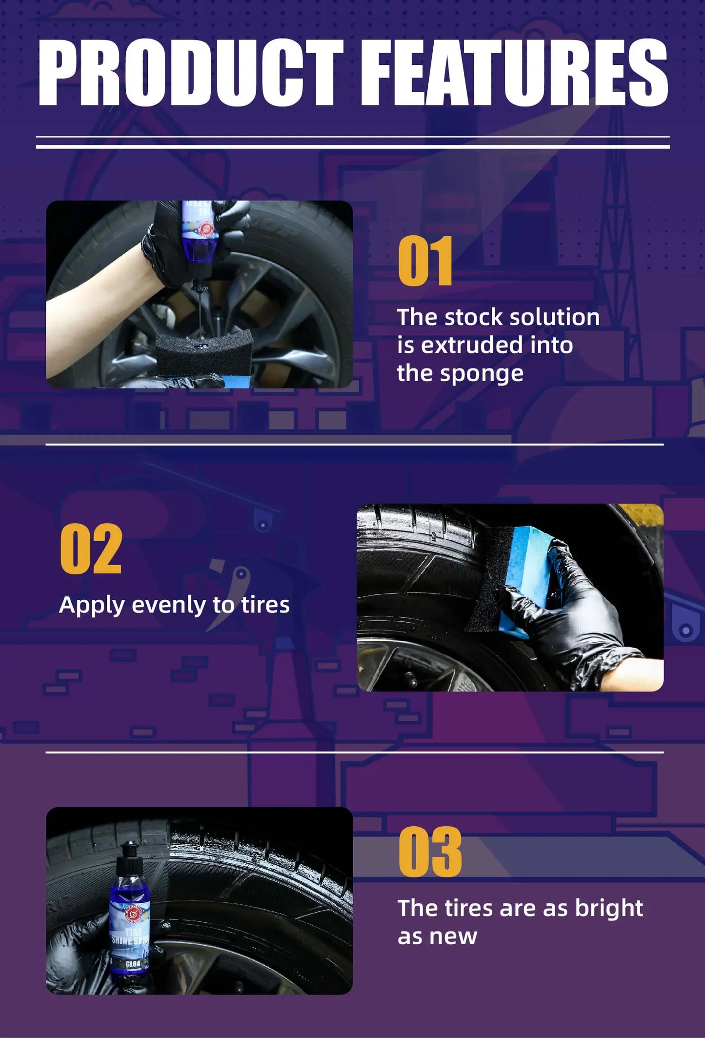 Glenby Support Spécialement Formulé | Brillance Mode | Spray Rapide Noir | Soin Corporel