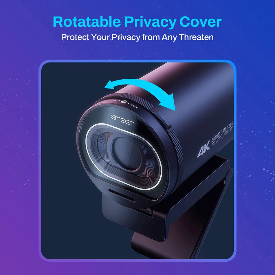 Webcam 4K S600 eMeet | Caméra USB Autofocus Microphone