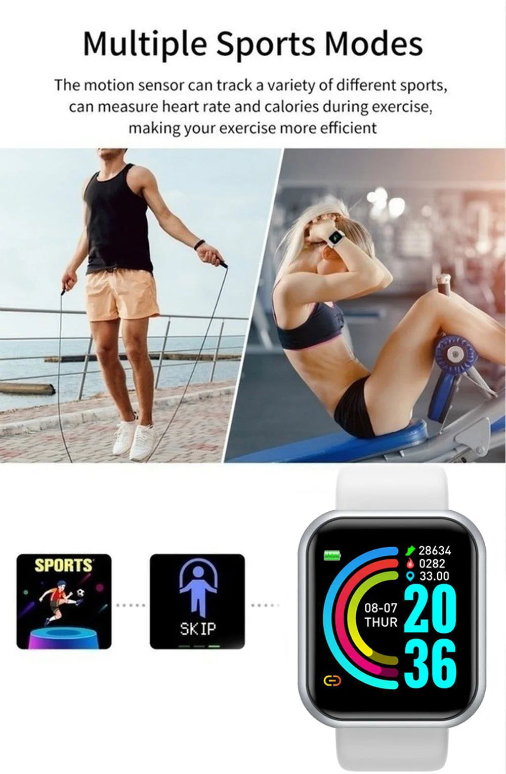 Montre Intelligente Multifonctionnelle pour Hommes et Femmes - Bluetooth, Téléphone Connecté, Musique, Fitness, Bracelet de Sport, Moniteur de Sommeil