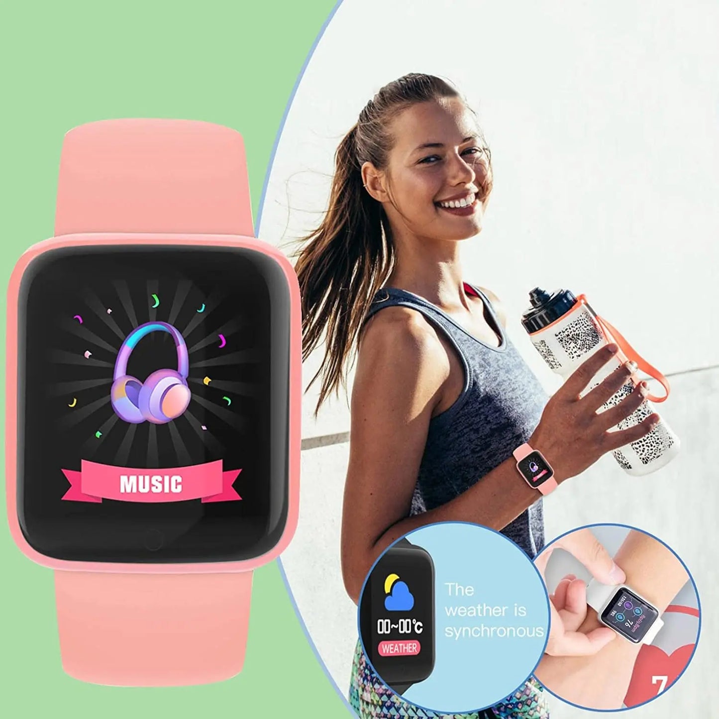 Montre Intelligente Multifonctionnelle pour Hommes et Femmes - Bluetooth, Téléphone Connecté, Musique, Fitness, Bracelet de Sport, Moniteur de Sommeil