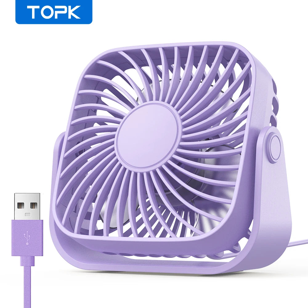 Mini Ventilateur Portable USB | 3 Vitesses | 360° Réglage