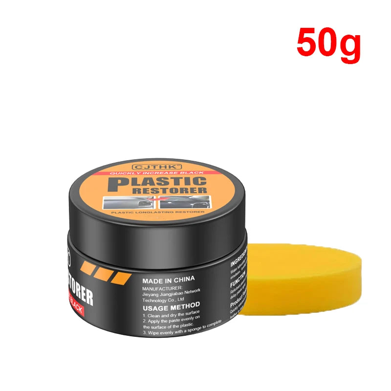 Restaurateur Plastique Voiture | Retour au Noir Brillant | Cire Intérieur Cuir Panneau | Agent Rénovation Auto