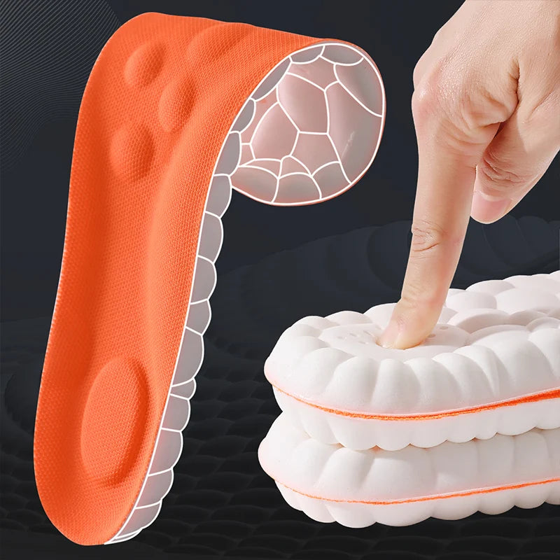Semelles Orthopédiques Latex Sport - Support Voûte Plantaire Anti-Choc Respirant