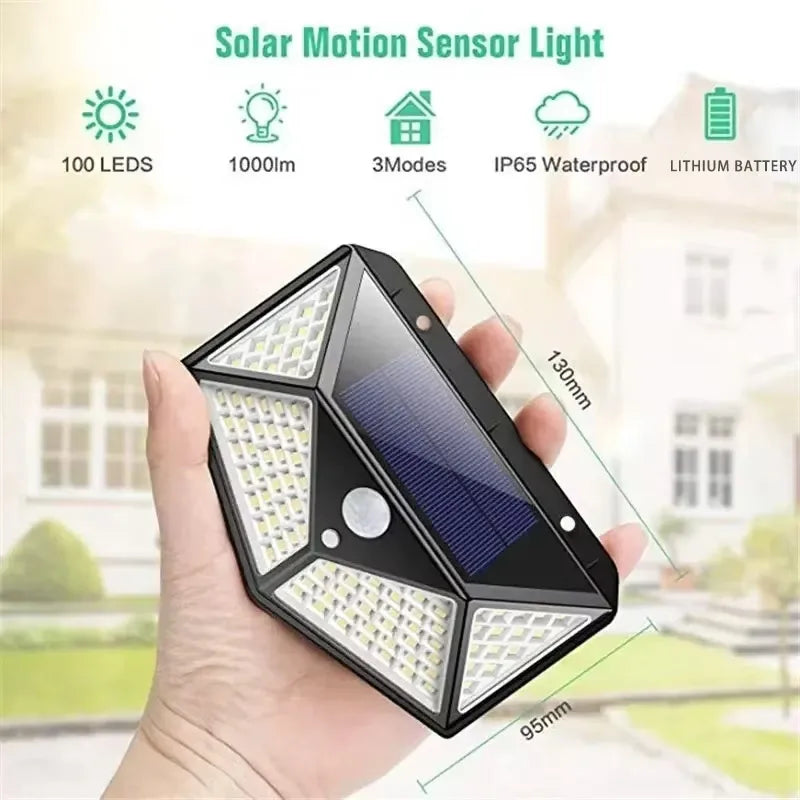 Lampe Solaire LED Multifonctionnelle avec Détecteur de Mouvement
