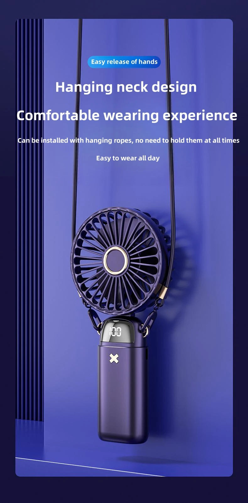 Mini Ventilateur Portatif Silencieux | Bureau | Étudiant | Dortoir | Charge Extérieur | Main Tenant