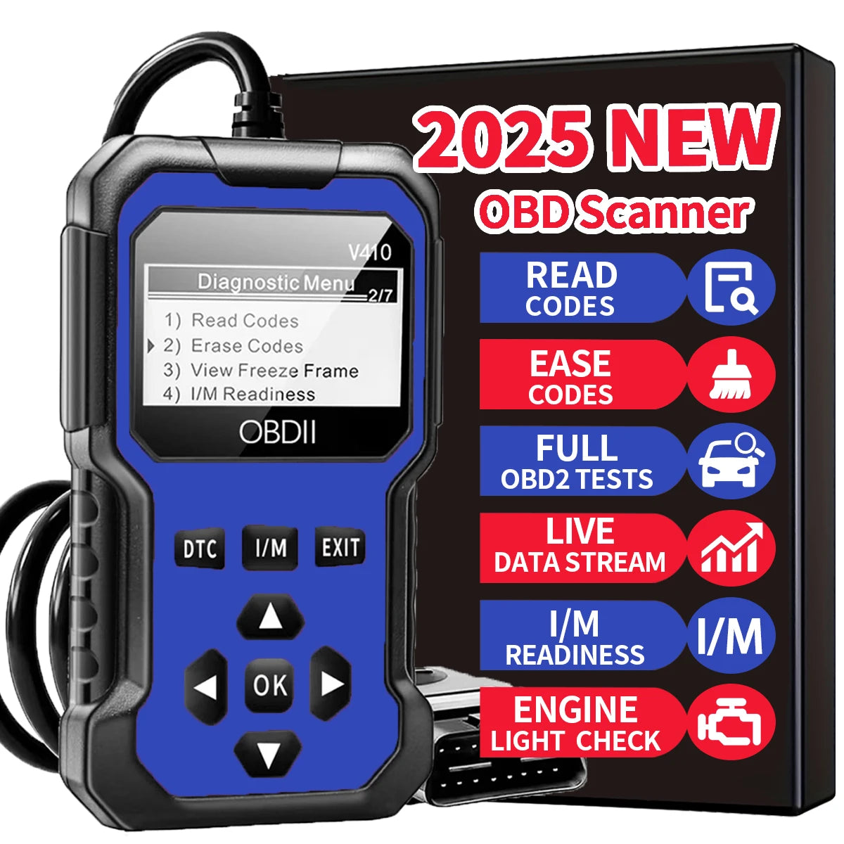 Scanner Diagnostic OBD2 Auto - Lecteur Code Défaut Moteur Voiture depuis 1996