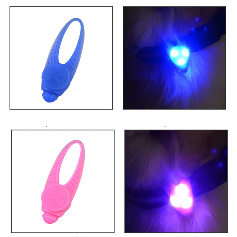 Collier pendentif de sécurité nocturne avec lumière LED anti perte pour chiens et chats