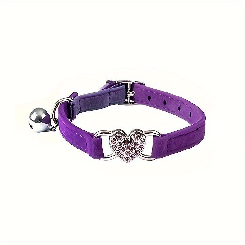 Collier Souple Réglable avec Clochette pour Petits Chiens, Chatons et Chats Adultes